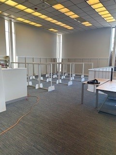 shelving install west reading room